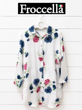 Froccella Italian Linen Floral Dress – One Size